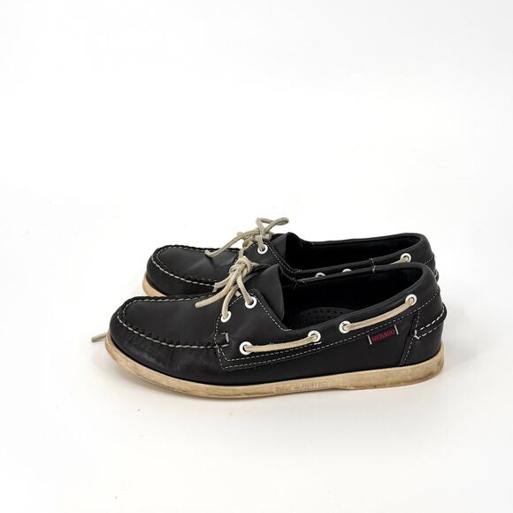 Sebago Navy Blue Genuine Leather Docksides Boat Shoes main image 5